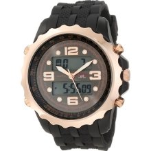 U.s. Polo Assn. Men's Us9124 Black Rubber Strap Analog Digital Watch