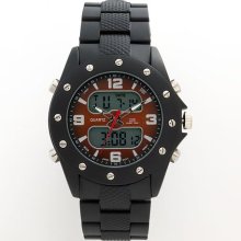 U.S. Polo Mens XL Formula Black Digital Quartz Chronograph Watch US9033 New