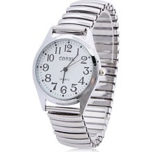 Unisex Alloy Analog Quartz Wrist Watch (Silver)