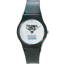 Unisex Casual Plastic Watch - Black