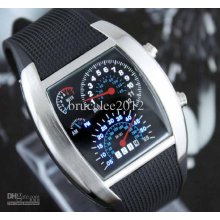 Unisex Fashion Men Sport Digital Watch Led Aviation Airplane Jelly C