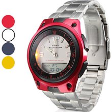 Unisex's Multi-Functional Style Alloy Analog-Digital Automatic Wrist Watch (Silver)