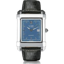 USNA Men's Swiss Watch - Blue Quad Watch w/ Leather Strap