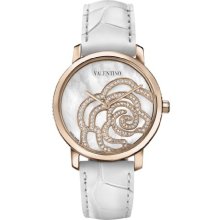 Valentino Rose Women 'S Quartz Watch With Mother Of Pearl Dial Analogue Display And White Strap V41sbq5091ssa01