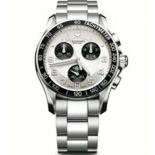 Victorinox 241495 Watch Alliance Mens - Silver Dial Stainless Steel Case Quartz