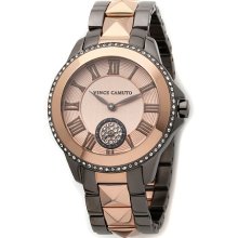 Vince Camuto Ladies' Crystal Pyramid Link Watch