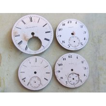 Vintage Antique porcelain pocket Watch Faces - Steampunk - Scrapbooking n53