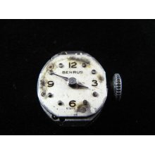 Vintage Ladies Benrus Wristwatch Movement Model Ae 13