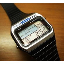 Vintage Lcd Watch Casio Game 10 Gm-10 Intercepter Game Color Black Rare