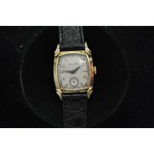 Vintage Mens Bulova Wristwatch Caliber 10 Bt Keeping Time
