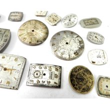 Vintage Pocket Watch Dials Faces Metallic Steampunk Supplies Watch Parts DIY Steampunk Supplies - 168