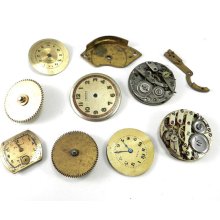 Vintage Watch Parts Movements Lot Gold Steampunk Supplies Watch Parts DIY Steampunk Jewelry Supply - 190