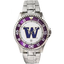 Washington Huskies Competitor Steel Watch Sun Time