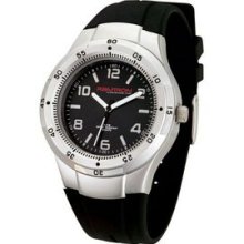Watch Creations Unisex Matte Silver Watch w/ Black Rubber Strap Promotional