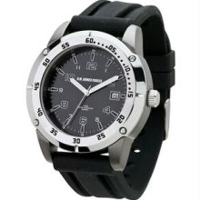 Watch Creations Unisex Polished & Brushed Sport Watch w/ Black Dial Promotional