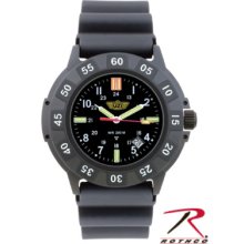 Watch Uzi Protector Black Face And Adjustable Band Water Resistant Rothco 4320