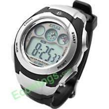 Water Resistant Digital LCD Screen Plastic Sports Alarm Stopwatch Watch