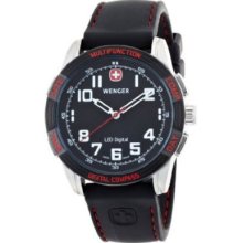 Wenger Men's 70430 Nomad Compass Red Led Black Silicone Strap Watch