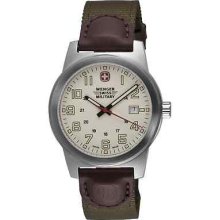 Wenger Swiss Army Classic Field watch Ivory Dial & Olive Nylon Strap 72901