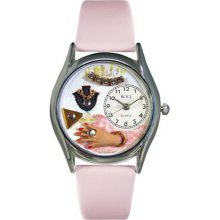 Whimsical watches jewelry lover pink silver watch - One Size