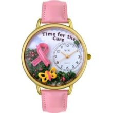 Whimsical Watches Women's G1110001 Time for the Cure Pink Leather