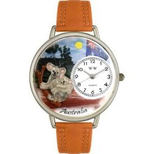 Whimsical watches wu1420001 australia tan leather and silve - One Size