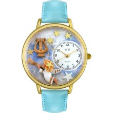 Whimsical Women's Angel Harp Theme Baby Blue Watch