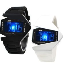 White Black Waterproof Watch Multifunction Stopwatch Sports Watch Electronic