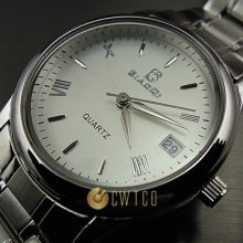 White Dial Water Hours Date Silver Hand Ladies Women Steel Wrist Watch Wt147
