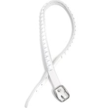 White Leather Stud Coil Bracelet With Buckle (jbl1001)