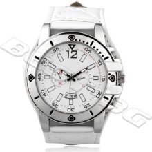 White Men Gents Quartz Movement Sport Wristwatch Wrist Watch Fashion