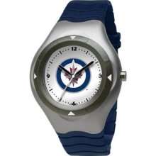 Winnipeg Jets wrist watch : Logo Art Winnipeg Jets Prospect Watch - Navy Blue/Silver