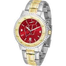 Wisconsin Badgers NCAA Mens Two-Tone Anochrome Watch ...