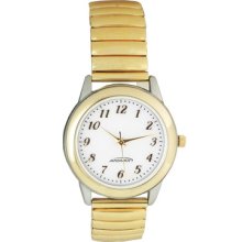 Women's Atomix Solar Gold Stretch Band with White Dial Watch