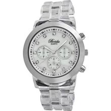 Women's Brooke Oversized Mother of Pearl Watch in Clear / Silver ...