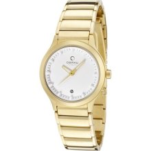 Women's Infinity White Dial Gold Tone Ion Plated Stainless Steel ...