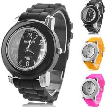 Women's Men's and Jelly Silicone Analog Quartz Wrist Watch (Assorted Colors)