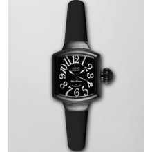 Women's Miami Beach by Glam Rock Small Square Silicone Watch, Black