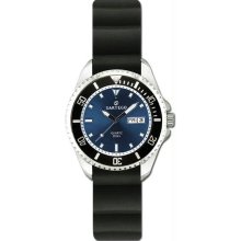 Women's Quartz Blue Dial Dive Watch Rubber Strap