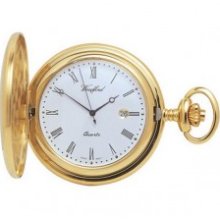 Woodford Gold Plated Full Hunter Quartz Pocket Watch