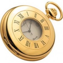 Woodford Gold Plated Half Hunter Quartz Pocket Watch