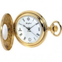 Woodford Masonic Full Hunter Quartz Pocket Watch - Gold