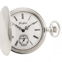 Woodford Sterling Silver Polished Full Hunter Pocket Watch