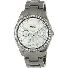 Xoxo Watch Women's Xo5297 Rhinestone Accent Dial Gun Metal Bracelet Ladies Watch