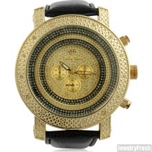 0.16 CTW Diamond Hip Hop Watch 18k Gold Tone
