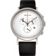 10540-404 Bering Time Mens White Chronograph Watch