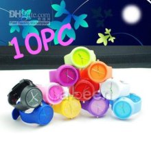 10pcs Jelly Digital Sports Unisex Wrist Watches 8-616