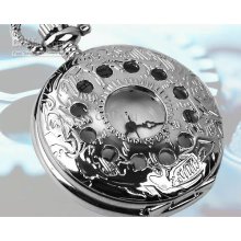 2012 Hotsale Men Vintage Small Dial Engraved Pendant Pocket Watch