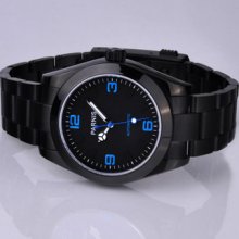 40mm Parnis Pvd Case Blue Mark Case Black Dial Automatic Mens Watch Pa-254