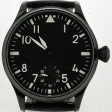 44mm Black Dial Stainless Steel Pvd Case Special6 Hand Winding 6498 P023